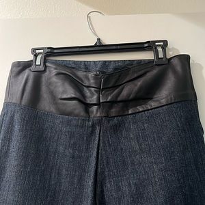 Parallel denim with lamb skin trim. Used, excellent condition.